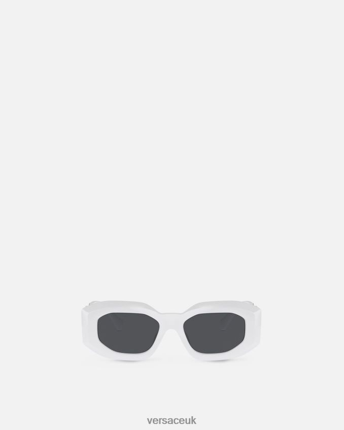 Women Versace Maxi Medusa Biggie Sunglasses 6D2D06592 White Accessories