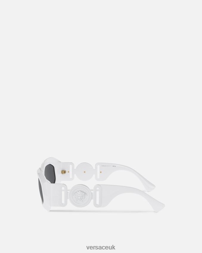 Women Versace Maxi Medusa Biggie Sunglasses 6D2D06592 White Accessories