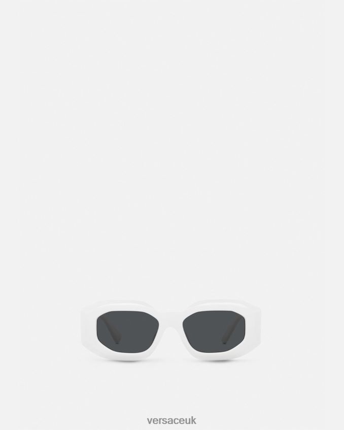 Women Versace Maxi Medusa Biggie Sunglasses 6D2D06681 White Accessories