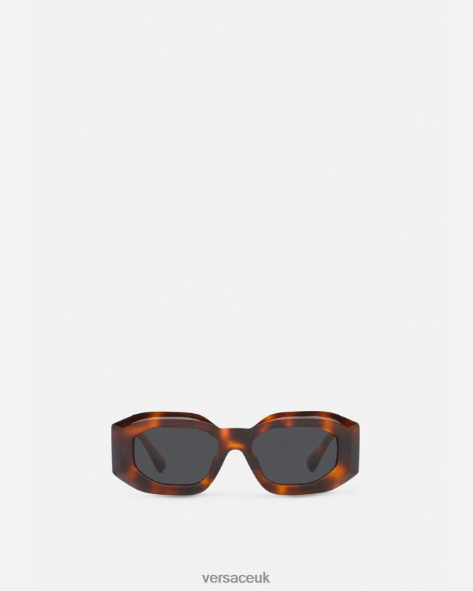Women Versace Maxi Medusa Biggie Sunglasses 6D2D06691 Havana Accessories
