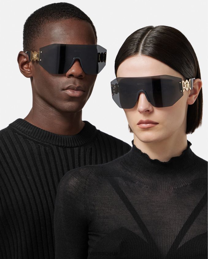 Women Versace Medusa \'95 Mask Sunglasses 6D2D06607 Black Accessories