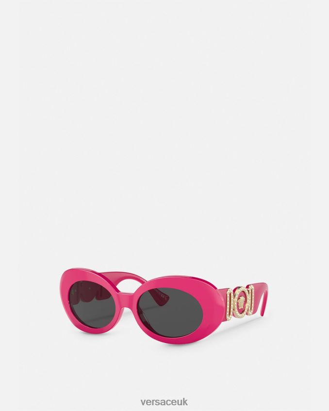 Women Versace Medusa Biggie Oval Sunglasses 6D2D06633 Fuchsia Accessories