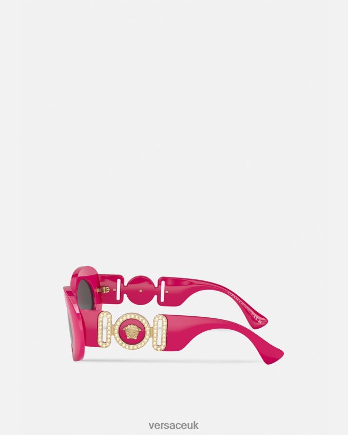 Women Versace Medusa Biggie Oval Sunglasses 6D2D06633 Fuchsia Accessories