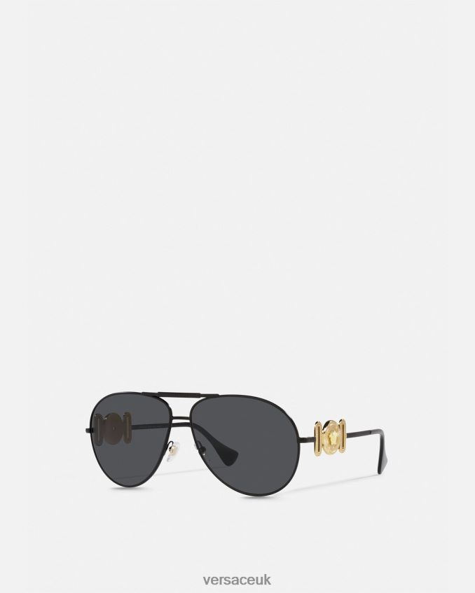 Women Versace Medusa Biggie Pilot Sunglasses 6D2D06641 Black Accessories