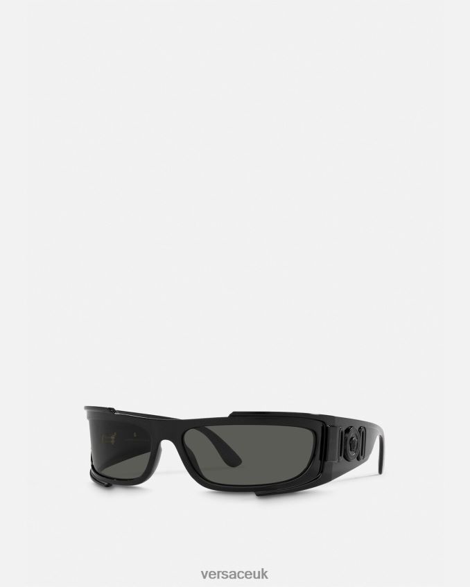 Women Versace Medusa Biggie ShieldSunglasses 6D2D06611 Black Accessories