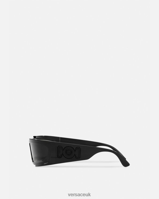 Women Versace Medusa Biggie ShieldSunglasses 6D2D06611 Black Accessories