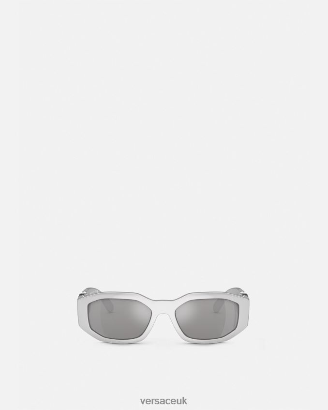Women Versace Medusa Biggie Sunglasses 6D2D06589 Silver Accessories