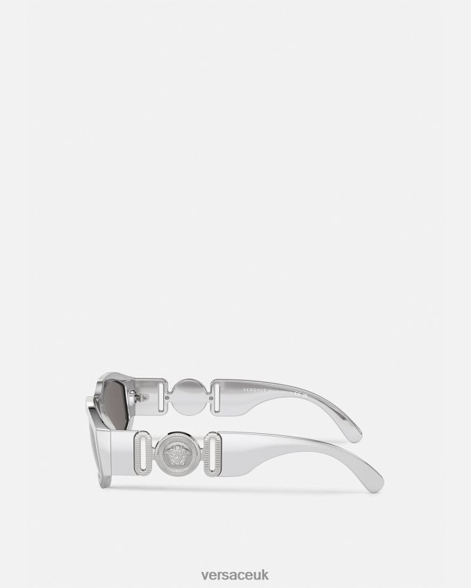 Women Versace Medusa Biggie Sunglasses 6D2D06589 Silver Accessories