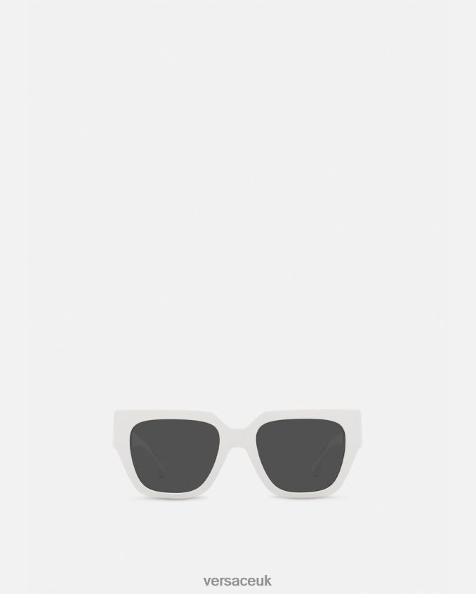 Women Versace Medusa Chain Sunglasses 6D2D06662 White Accessories