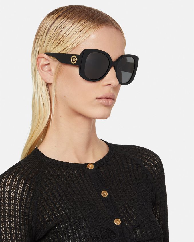 Women Versace Medusa Icon Squared Sunglasses 6D2D06672 Black Accessories