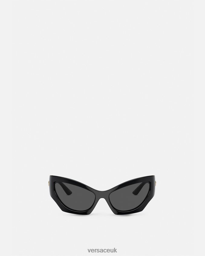 Women Versace Medusa Runway Cat-Eye Sunglasses 6D2D06587 Black Accessories