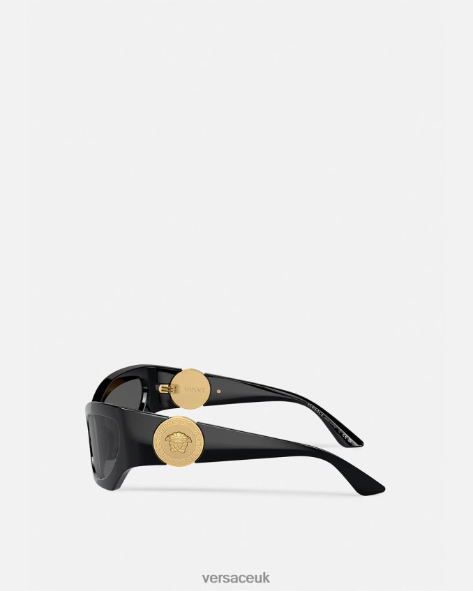 Women Versace Medusa Runway Cat-Eye Sunglasses 6D2D06587 Black Accessories
