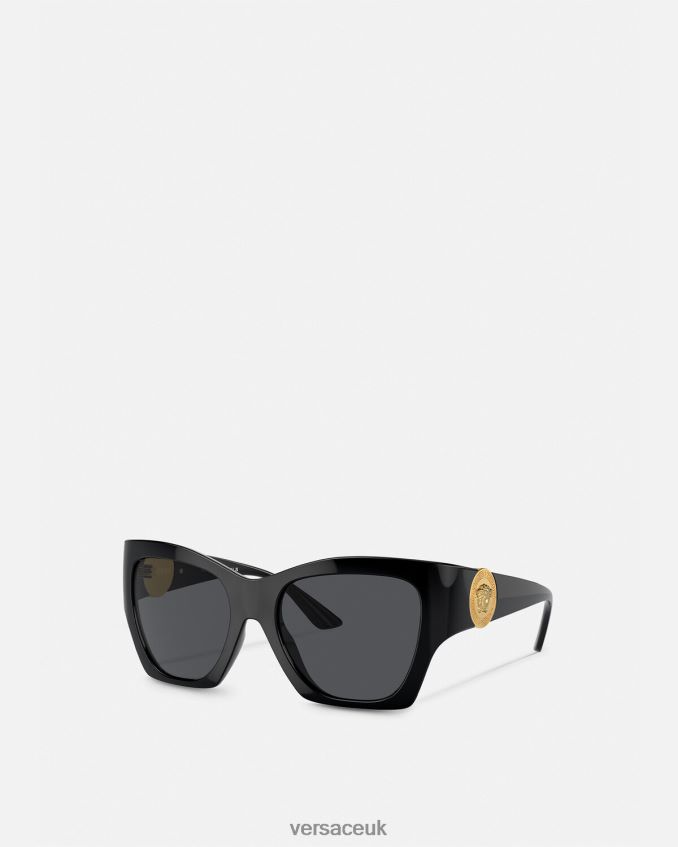 Women Versace Medusa Runway Squared Sunglasses 6D2D06584 Black Accessories