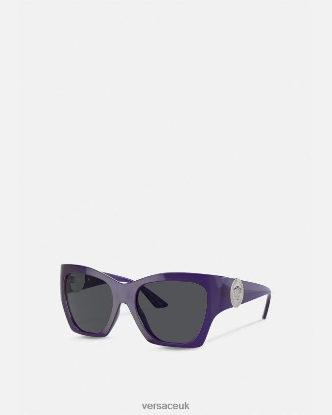 Women Versace Medusa Runway Squared Sunglasses 6D2D06585 Purple Accessories
