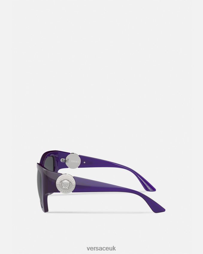 Women Versace Medusa Runway Squared Sunglasses 6D2D06585 Purple Accessories