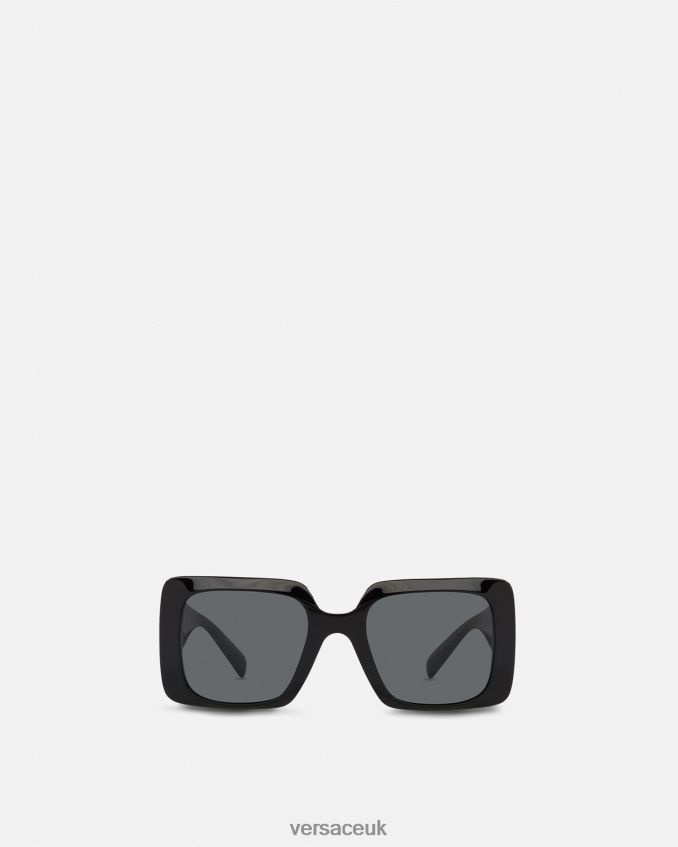 Women Versace Medusa Stud Squared Sunglasses 6D2D06673 Black Accessories