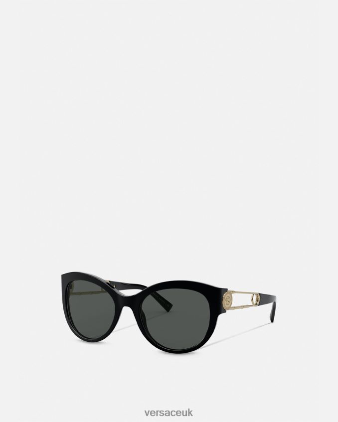 Women Versace Safety Pin Sunglasses 6D2D06688 Black Accessories