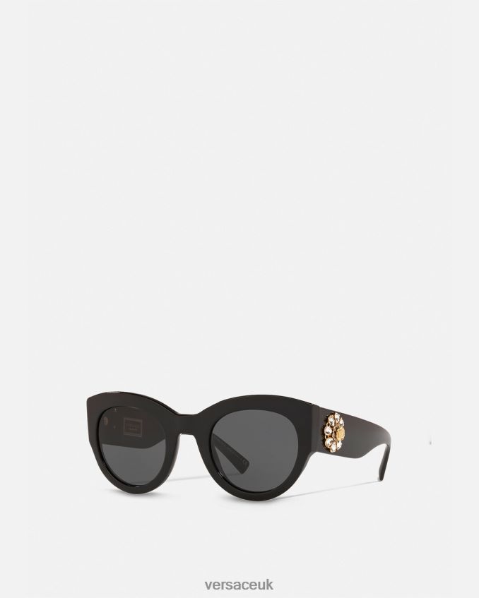 Women Versace Tribute Jewel Sunglasses 6D2D06675 Black Accessories