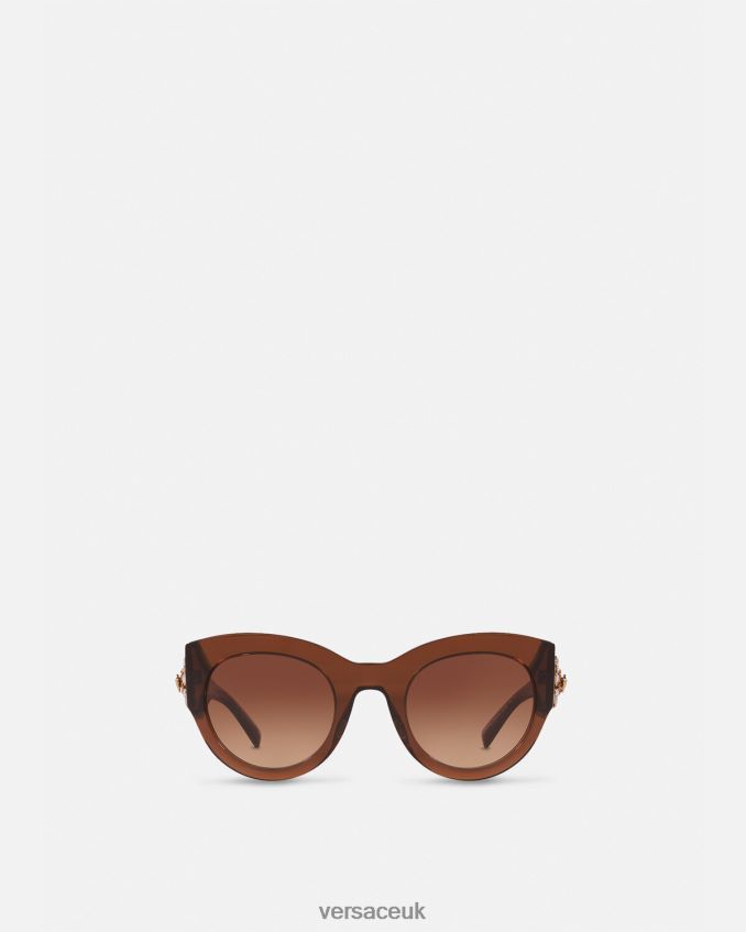 Women Versace Tribute Jewel Sunglasses 6D2D06683 Brown Accessories