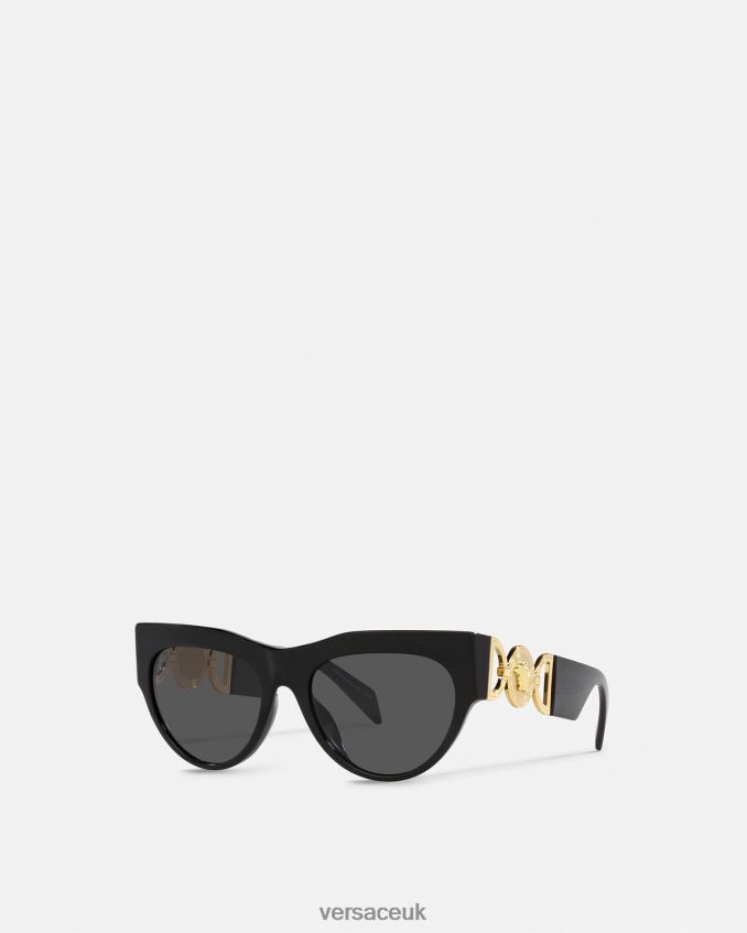 Women Versace Winged Medusa Sunglasses 6D2D06603 Black Accessories