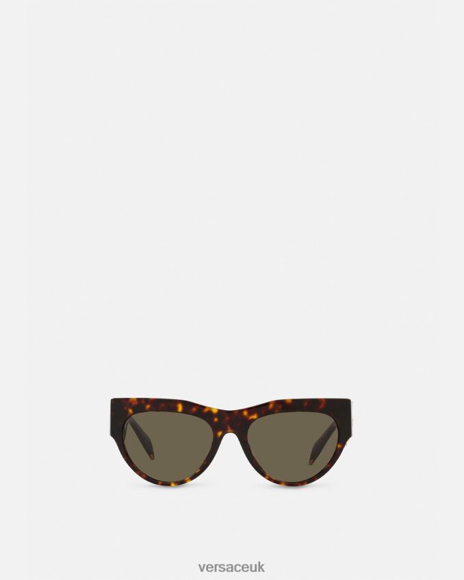 Women Versace Winged Medusa Sunglasses 6D2D06604 Havana Accessories