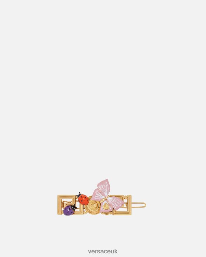 Women Versace Butterfly Medusa Left Hair Pin 6D2D06719 Gold Accessories