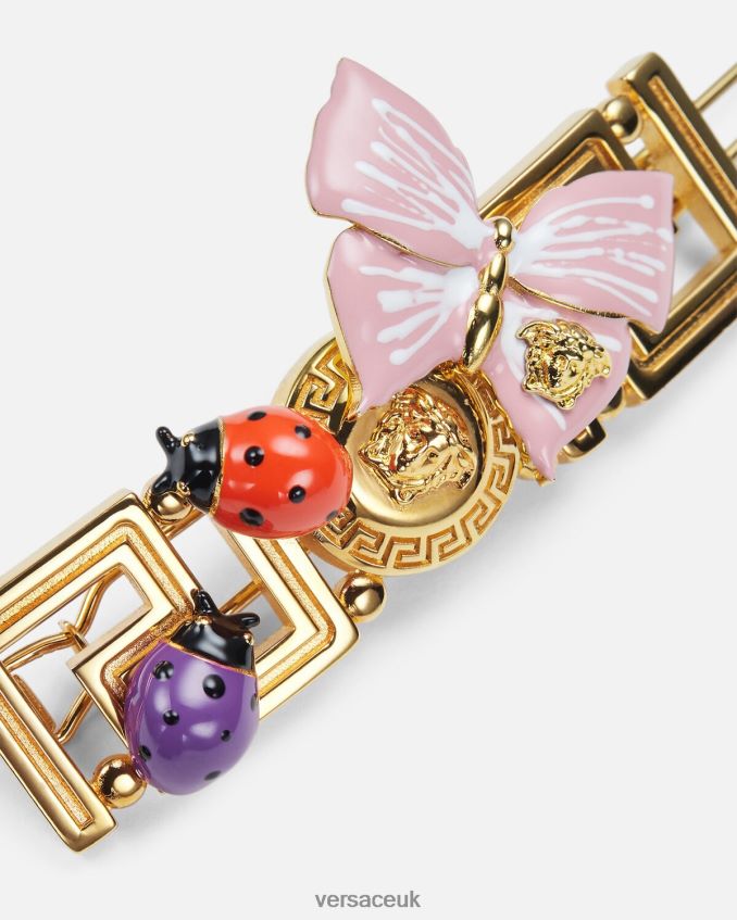 Women Versace Butterfly Medusa Left Hair Pin 6D2D06719 Gold Accessories
