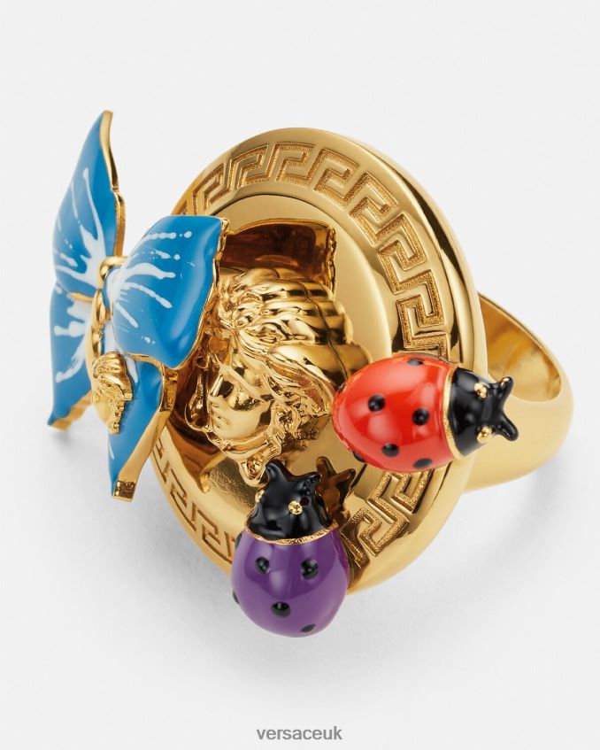 Women Versace Butterfly Medusa Ring 6D2D06712 Gold Accessories