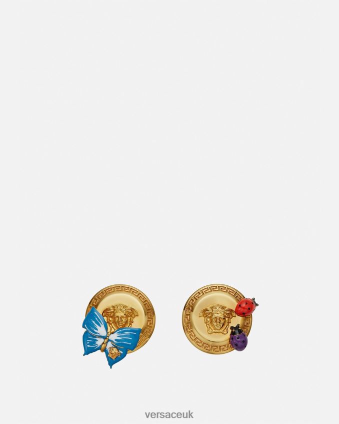 Women Versace Butterfly Medusa Stud Earrings 6D2D06717 Gold Accessories
