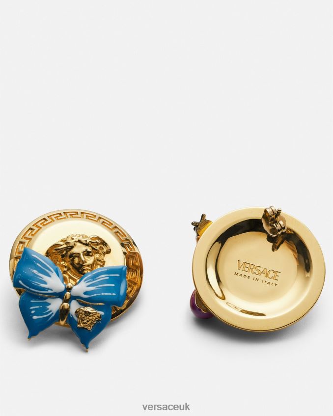 Women Versace Butterfly Medusa Stud Earrings 6D2D06717 Gold Accessories