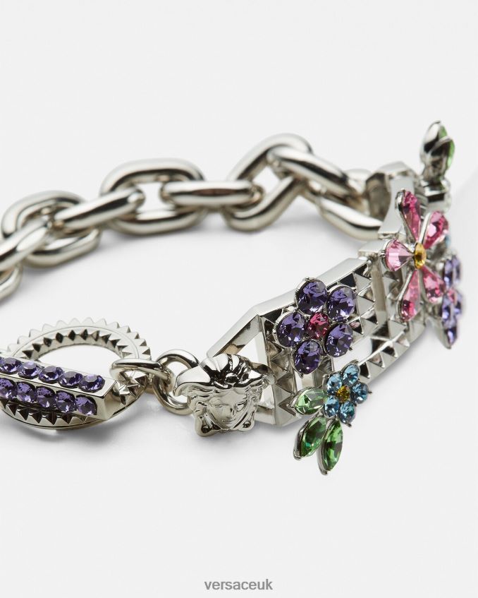 Women Versace Crystal Bloom Bracelet 6D2D06851 Silver Accessories