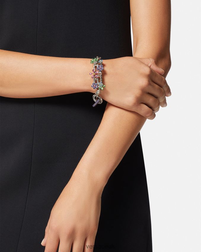Women Versace Crystal Bloom Bracelet 6D2D06851 Silver Accessories