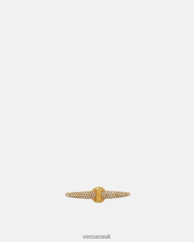 Women Versace Crystal Galaxy Cuff Rings 6D2D06734 Gold Accessories