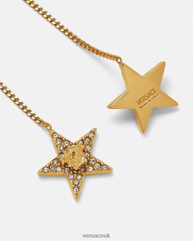 Women Versace Crystal Galaxy Earrings 6D2D06824 Gold Accessories