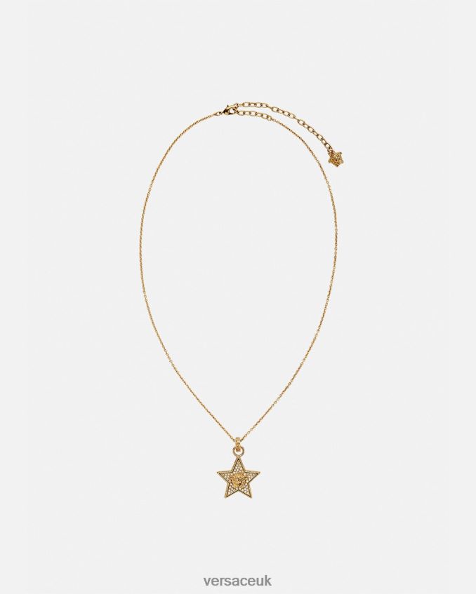 Women Versace Crystal Galaxy Necklace 6D2D06822 Gold Accessories