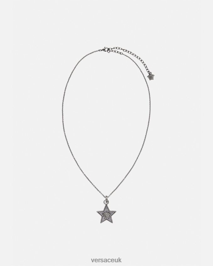 Women Versace Crystal Galaxy Necklace 6D2D06823 Gray Accessories