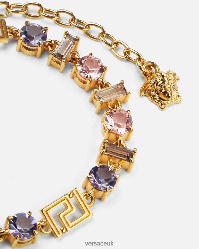 Women Versace Crystal Greca Bracelet 6D2D06839 One Color Accessories