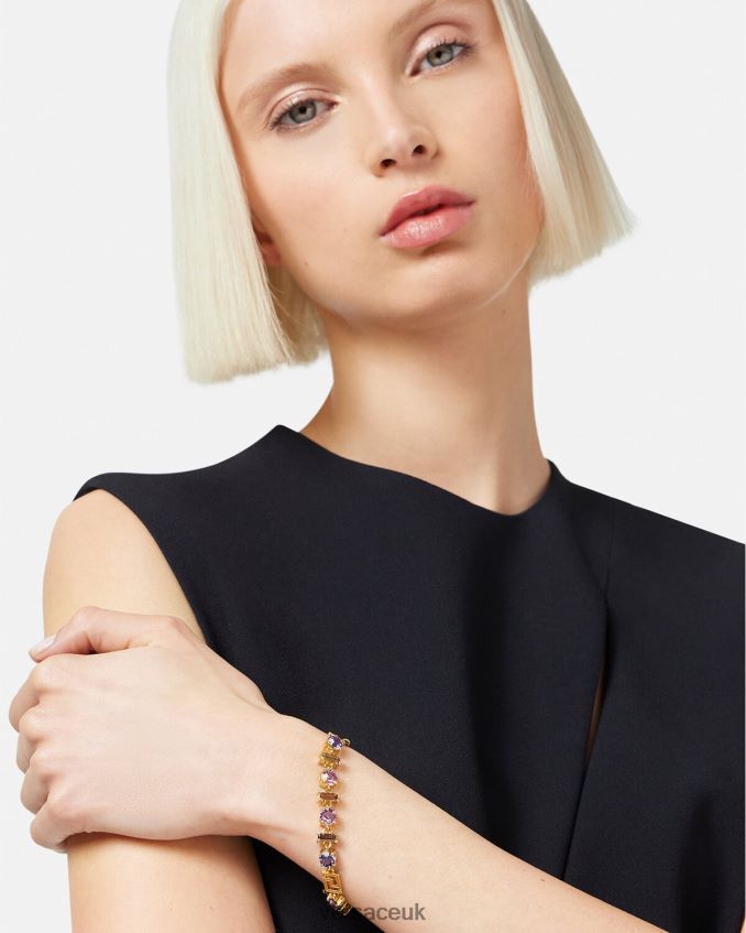 Women Versace Crystal Greca Bracelet 6D2D06839 One Color Accessories