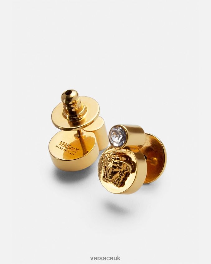 Women Versace Crystal Medusa Earrings 6D2D06778 Gold Accessories