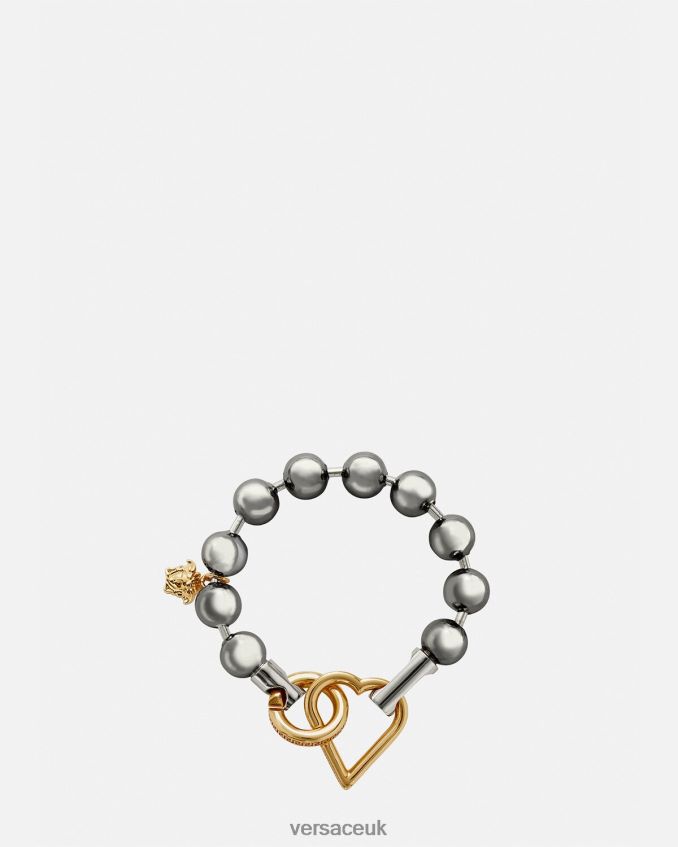 Women Versace Funky Chain Bracelet 6D2D06831 Silver & Gold Accessories