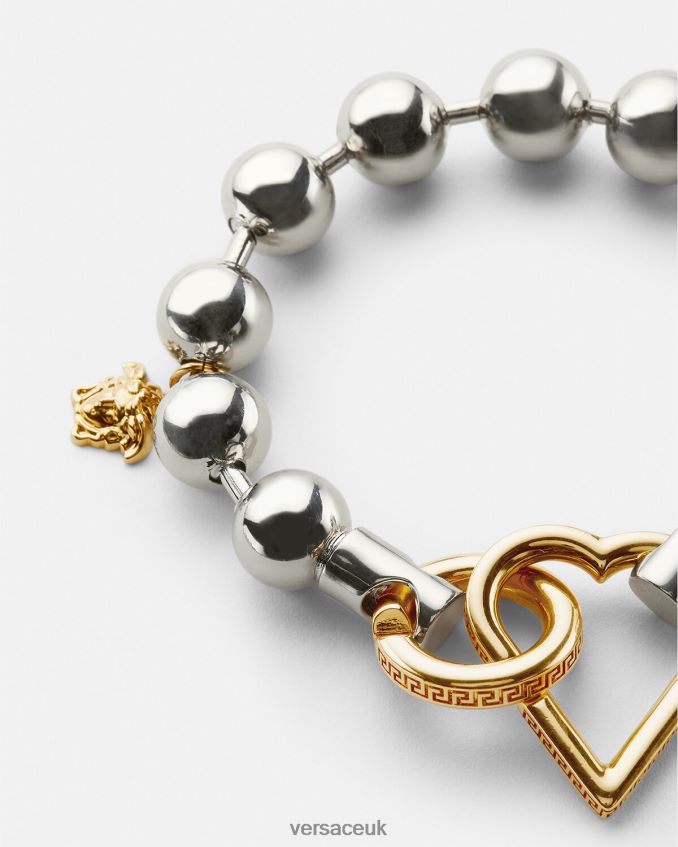 Women Versace Funky Chain Bracelet 6D2D06831 Silver & Gold Accessories