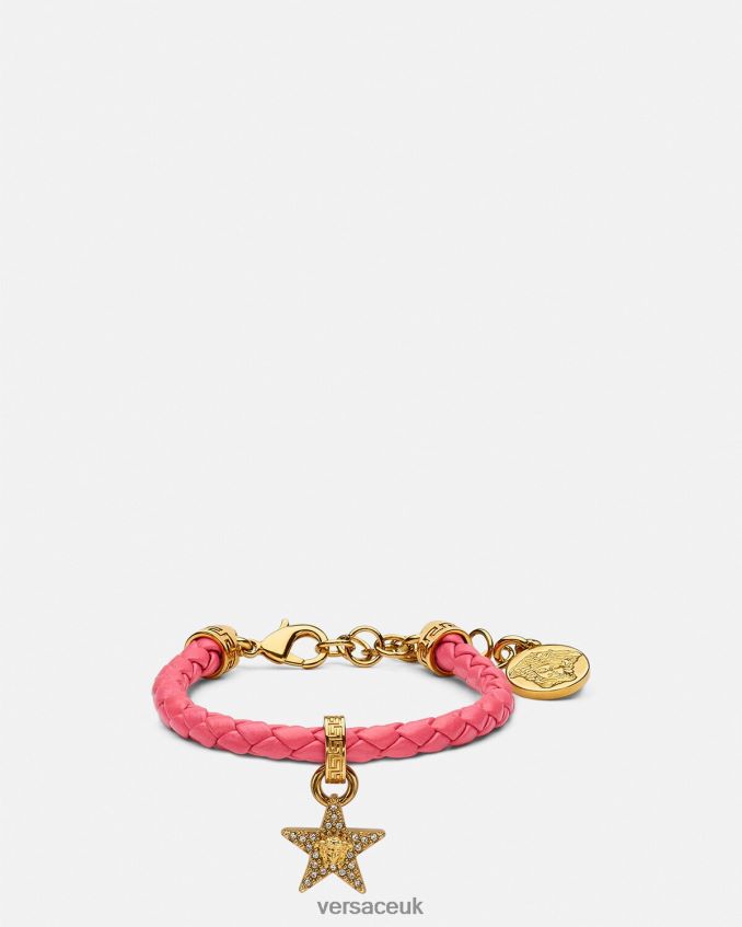 Women Versace Galaxy Leather Bracelet 6D2D06842 Pink Accessories