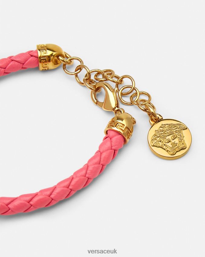 Women Versace Galaxy Leather Bracelet 6D2D06842 Pink Accessories