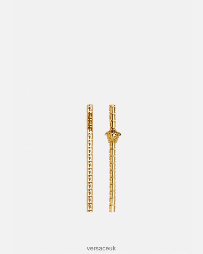 Women Versace Greca Asymmetric Earrings 6D2D06750 Gold Accessories