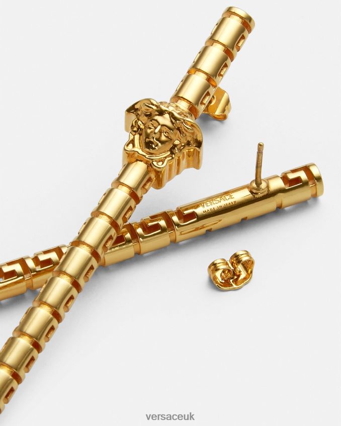 Women Versace Greca Asymmetric Earrings 6D2D06750 Gold Accessories