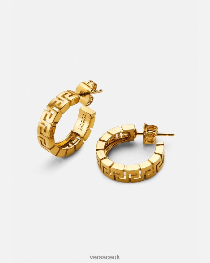 Women Versace Greca Hoop Earrings 6D2D06762 Gold Accessories