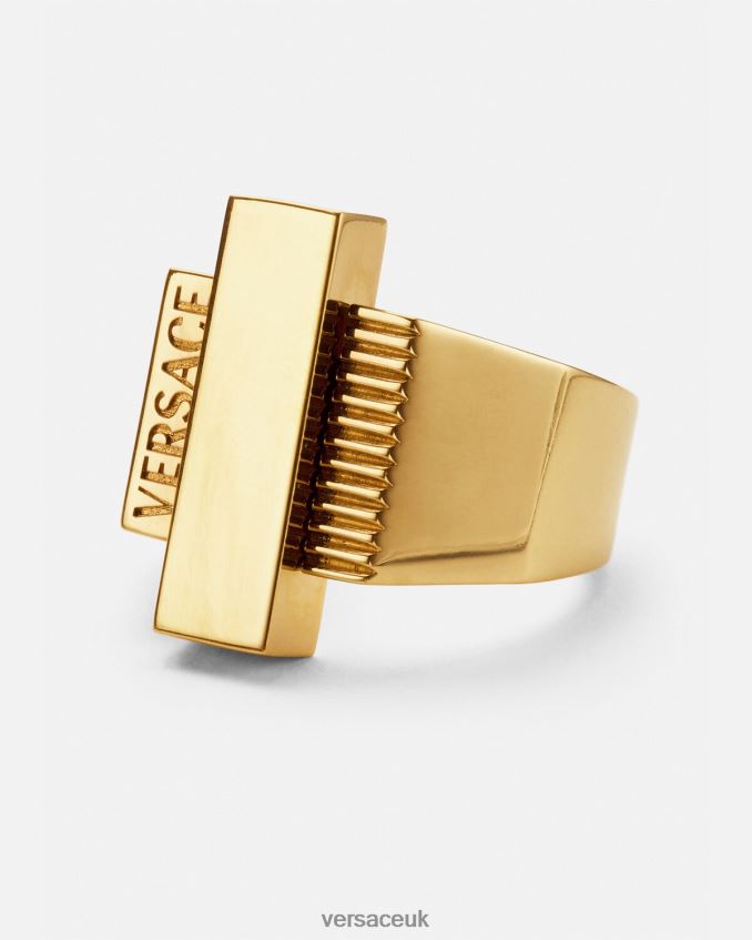 Women Versace Greca Logo Ring 6D2D06722 Gold Accessories