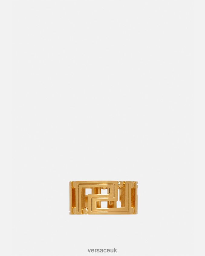Women Versace Greca Ring 6D2D06752 Warm Gold Accessories