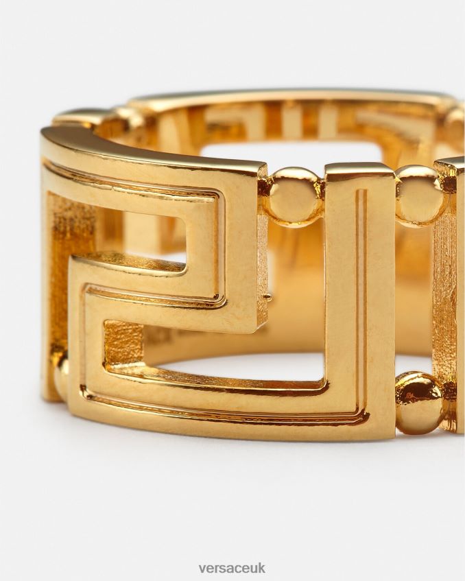 Women Versace Greca Ring 6D2D06752 Warm Gold Accessories