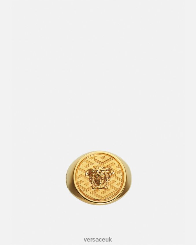 Women Versace La Greca Medusa Ring 6D2D06763 Gold Accessories